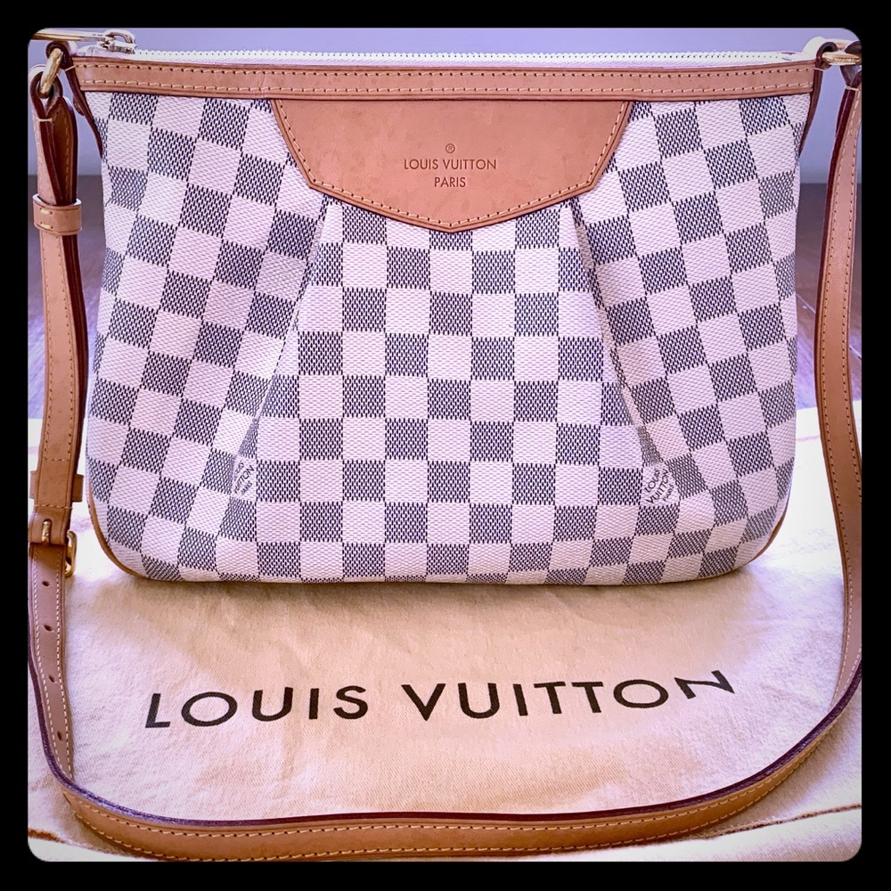 AUTH Louis Vuitton Damien Azur Siracusa PM Bag
